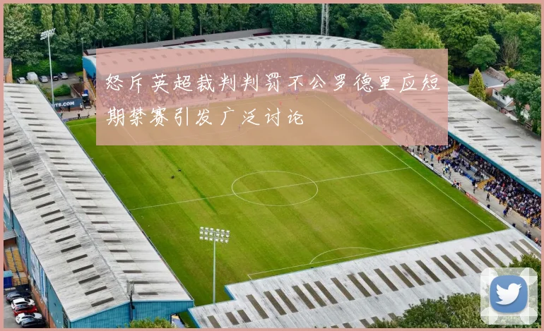 怒斥英超裁判判罚不公罗德里应短期禁赛引发广泛讨论